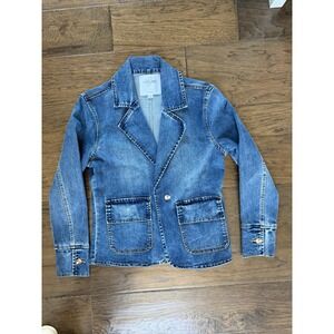 NWOT Lola Jeans Denim Blazer Jacket Small Vintage Americana